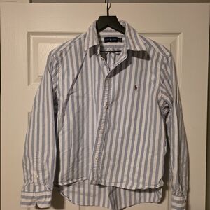 Ralph Lauren Men's Shirt in Blue and White Stripes